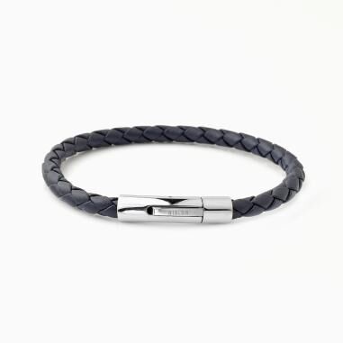 Fashion Style Men's Leather Bracelet - Black | Ebru Jewelry | Wolf & Badger